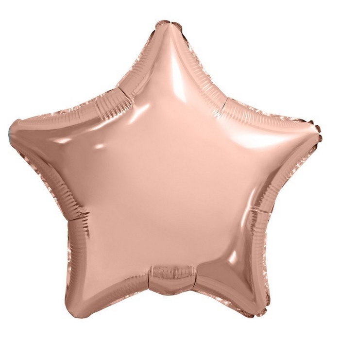 цена Шар фольгированный 19 звезда Розовое золото