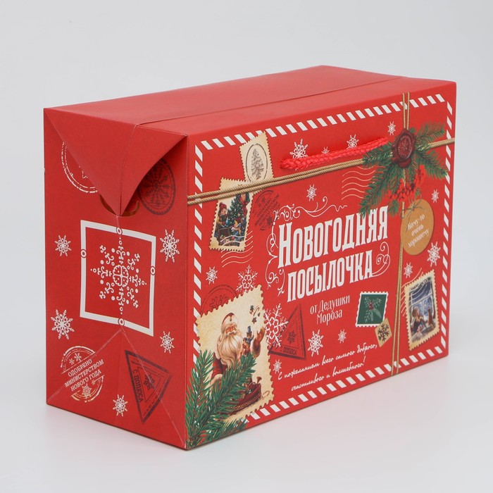 Пакет‒коробка «Посылочка», 28 × 20 × 13 см