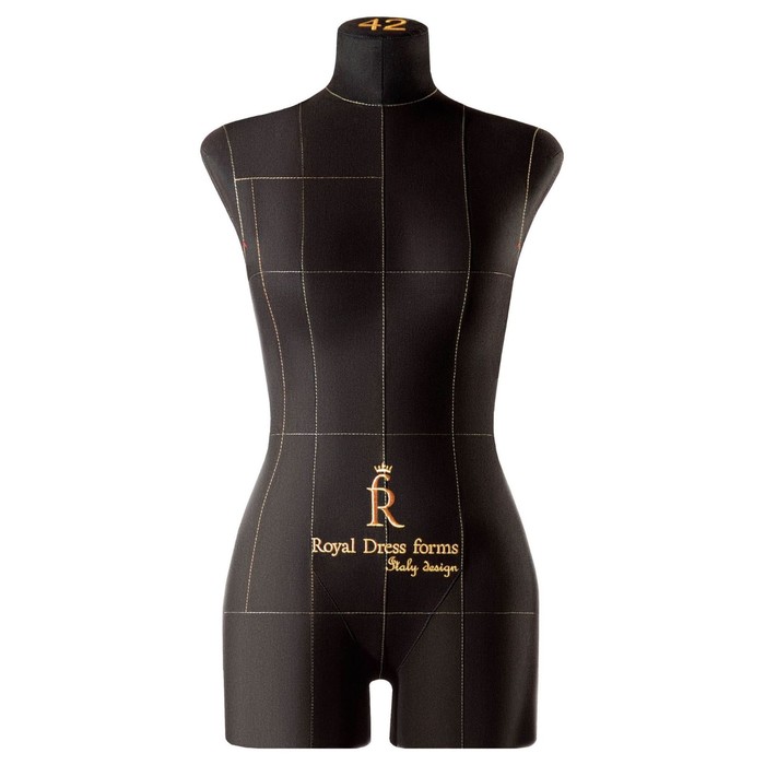 фото Манекен портновский моника, комплект про, размер 42, цвет черный, накладки, руки, нога и голова 98 royal dress forms