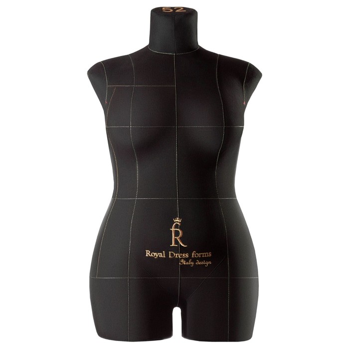 фото Манекен портновский моника, комплект про, размер 52, цвет черный, накладки, руки, нога и голова 98 royal dress forms