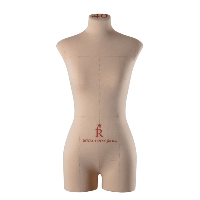 фото Манекен портновский женский виктория, комплект про, размер 40, цвет бежевый, подставка милан 98170 royal dress forms