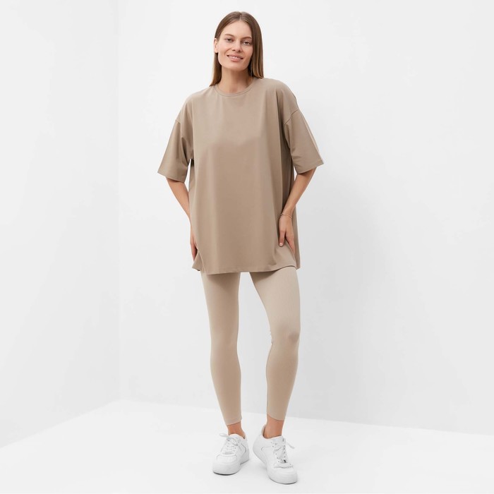 

Футболка женская, цвет бежевый, размер ONE SIZE (42-46)