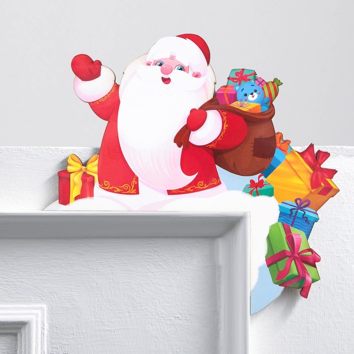 цена Декор на раму двери «Дед мороз»