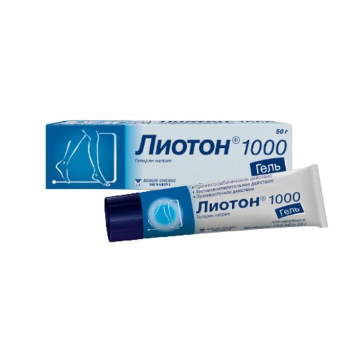 

Лиотон 1000 гель для наружного применения 1000 МЕ/г туба 50г
