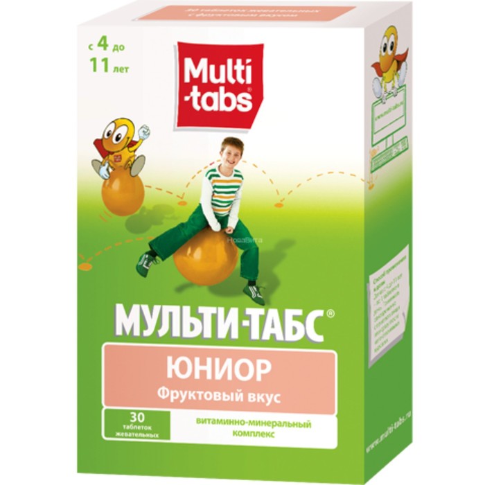 

Мульти-табс Юниор таблетки жевательные (фруктовые) №30 ( от 4 лет до 11 лет )
