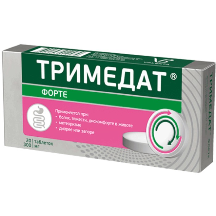 

Тримедат форте таблетки с пролонгированным высвобождением 300 мг №20