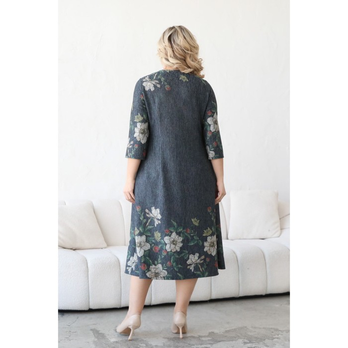 

Платье женское, размер 56, цвет серый