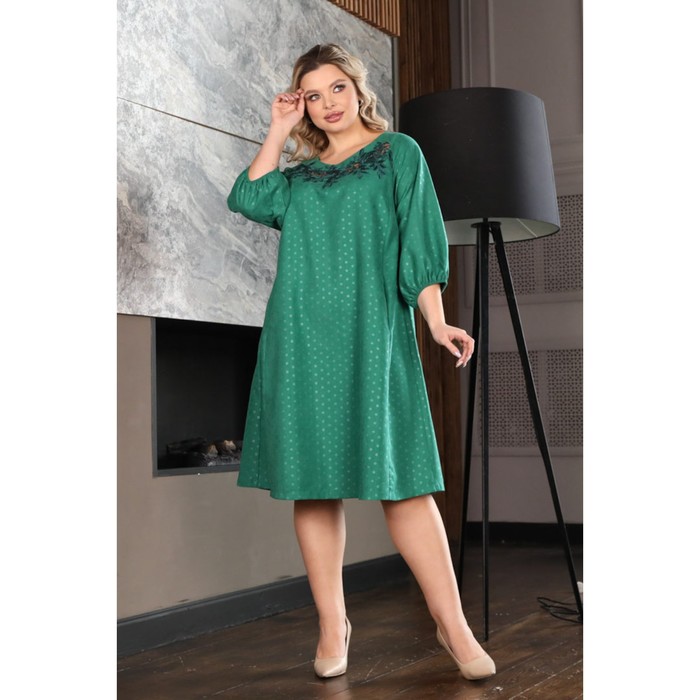цена Платье женское, размер 54, цвет зелёный