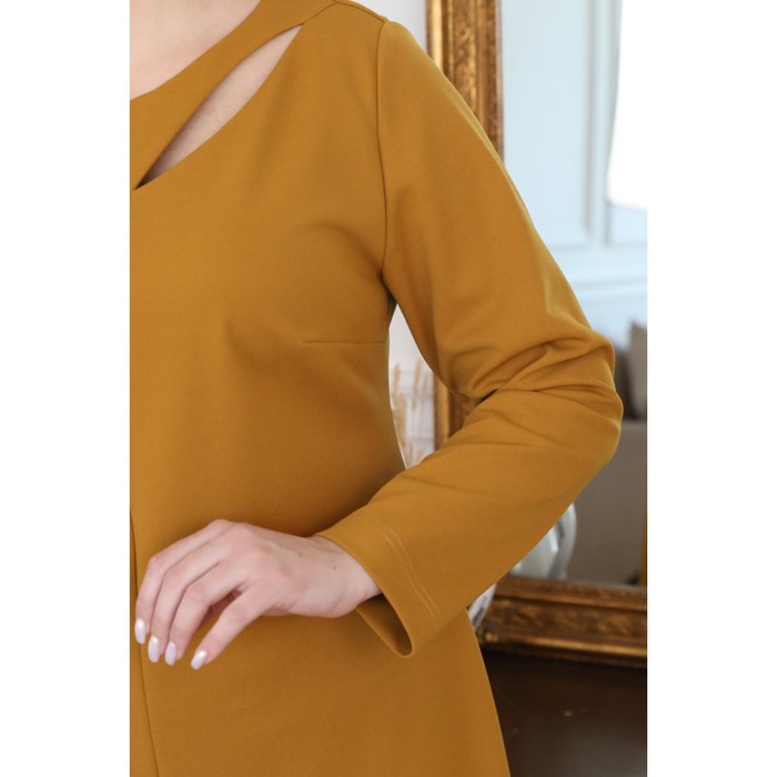 фото Платье женское, размер 60, цвет горчичный wisell