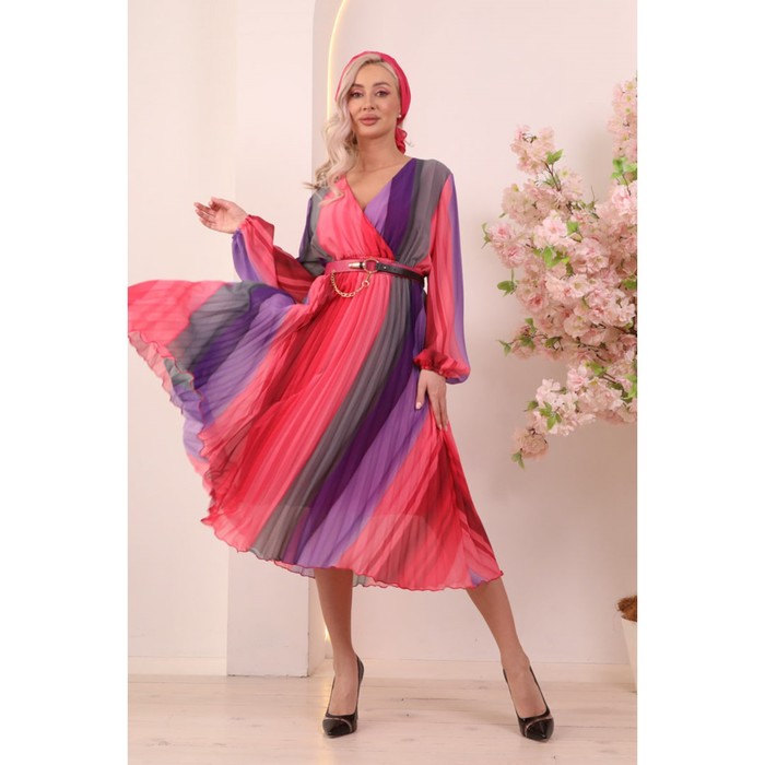 фото Платье женское, размер 54, цвет розовый wisell