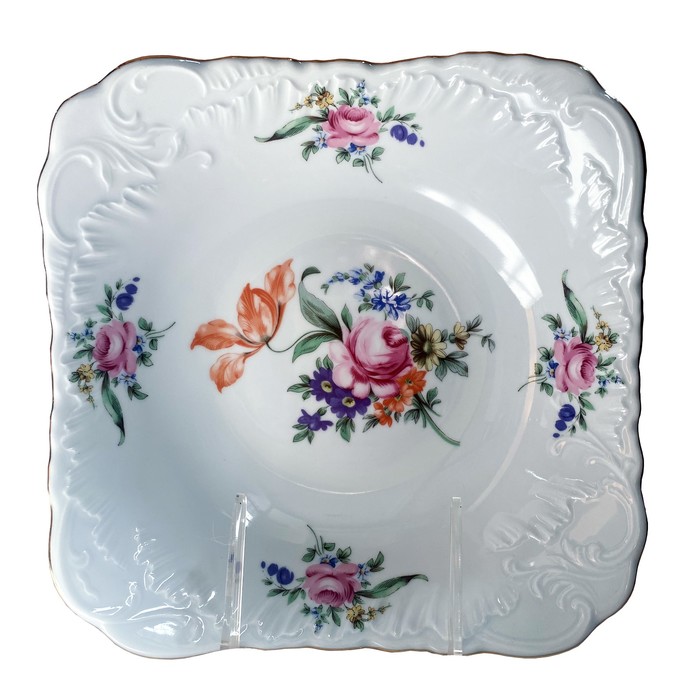

Салатник Rococo «Мейсенский букет, отводка золото», d=24 см