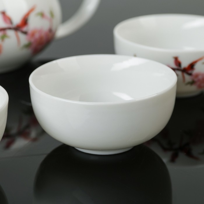 Набор для чайной церемонии "Птицы", 8 предметов: чайник 150 мл, чахай 100 мл, чашки 40 мл