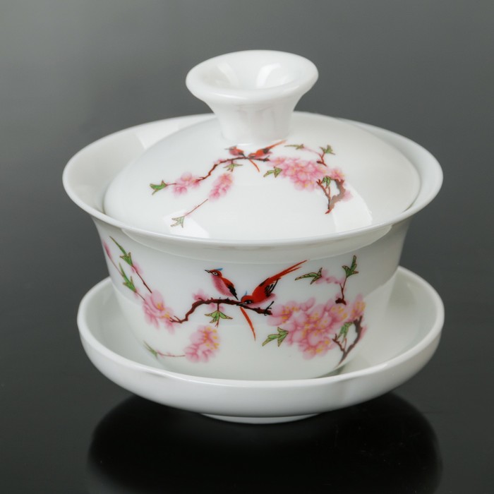 Набор для чайной церемонии "Птицы", 8 предметов: чайник 150 мл, чахай 100 мл, чашки 40 мл