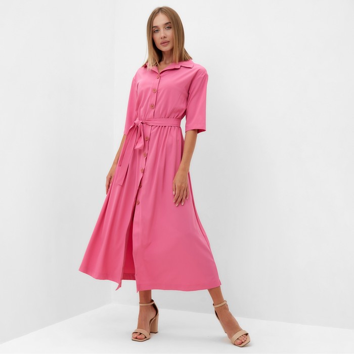 цена Платье женское MINAKU: Enjoy цвет ярко-розовый, р-р 42