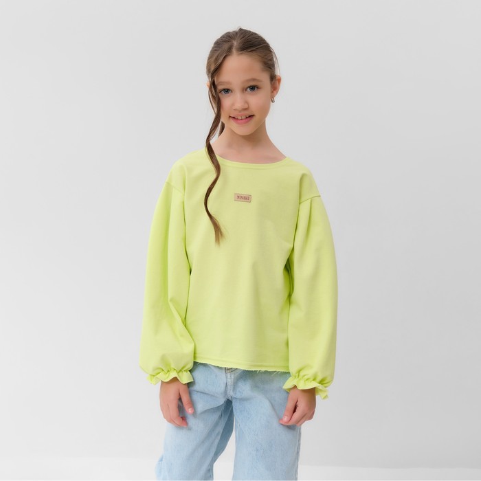 Джемпер для девочки MINAKU цвет лимонный, рост 110 см футболка для девочки цвет лимонный рост 110 см