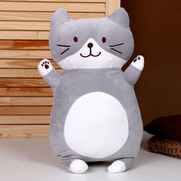 Мягкая игрушка «Кот», 45 см, цвет серый мягкая игрушка кот цвет рыжий 45 см