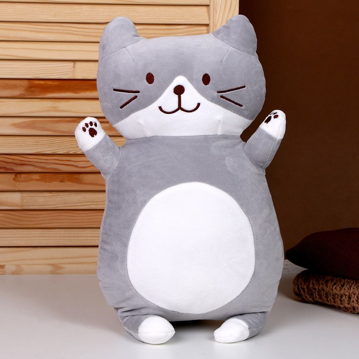 

Мягкая игрушка «Кот», 45 см, цвет серый