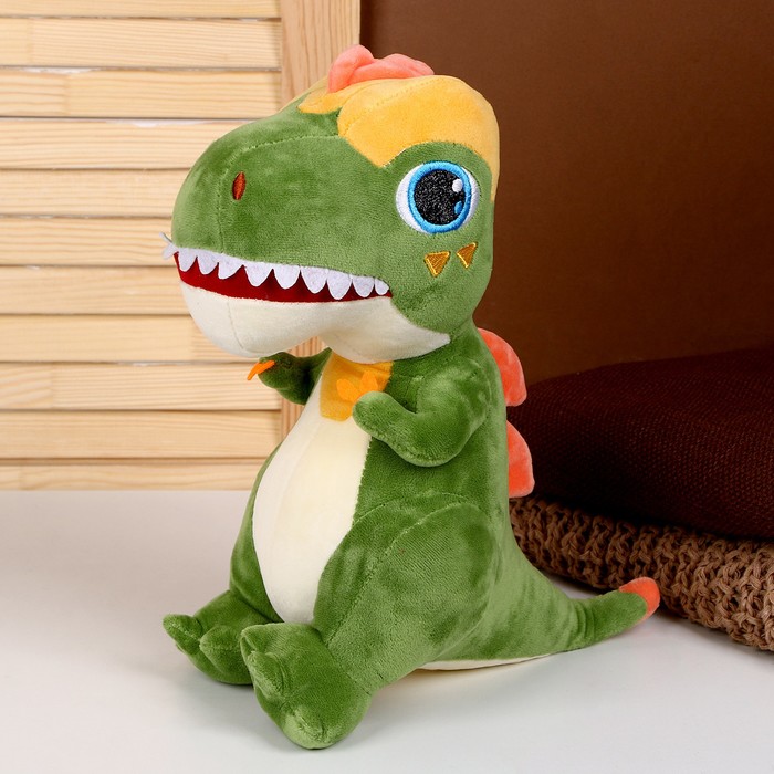 Мягкая игрушка «Динозаврик», 30 см, цвет зелёный мягкая игрушка динозаврик 40 см цвет зелёный