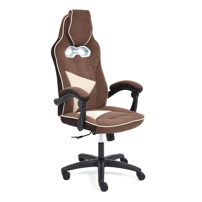 Кресло для геймеров ARENA флок, коричневый/бежевый, 6/7 кресло для геймеров dxracer gladiator чёрный