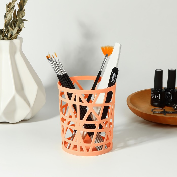 фото Подставка для хранения маникюрных/косметических принадлежностей, 9,5 × 11 см, цвет микс