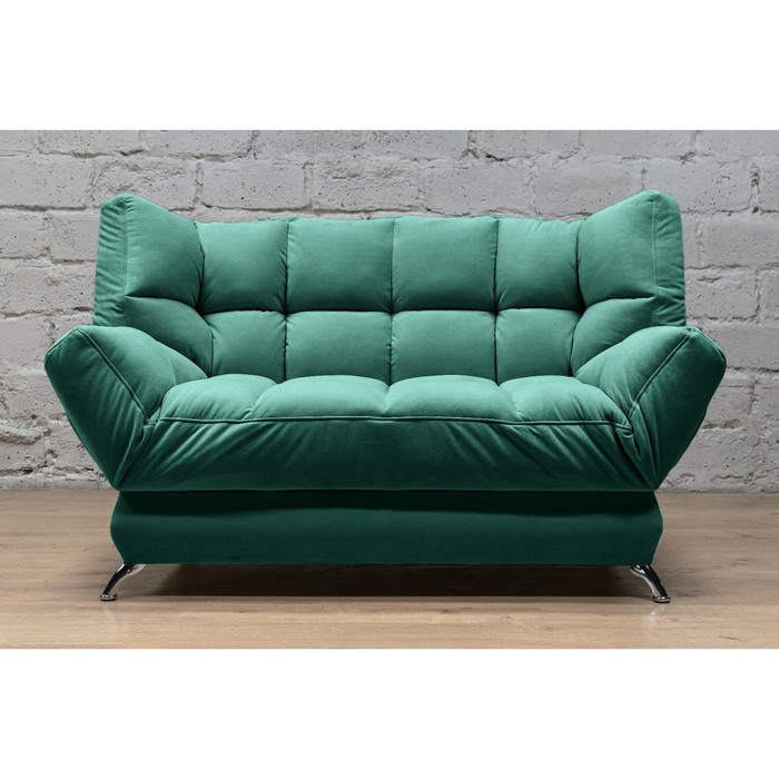 Прямой диван «Люкс 2», механизм клик-кляк, велюр, цвет catania izumrud