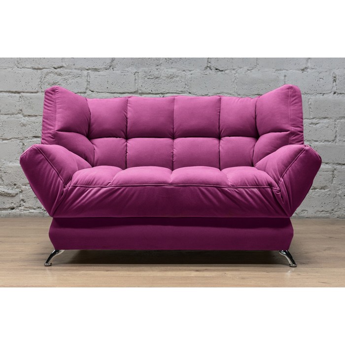Прямой диван «Люкс 2», механизм клик-кляк, велюр, цвет selfie merlot