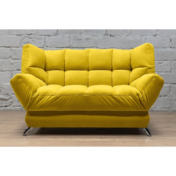Прямой диван «Люкс 2», механизм клик-кляк, велюр, цвет catania yellow прямой диван люкс 2 механизм клик кляк велюр цвет сatania humus