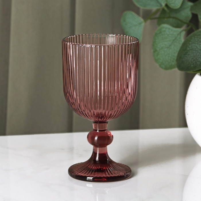 Бокал из стекла для вина Magistro «Грани», 250 мл, 8×14,5 см, цвет сиреневый бокал стеклянный для вина magistro грани 250 мл 8×14 5 см цвет прозрачный