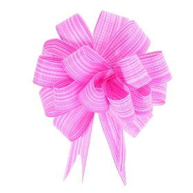 Бант-шар № 1,8 "Тонкие полоски", цвет розовый