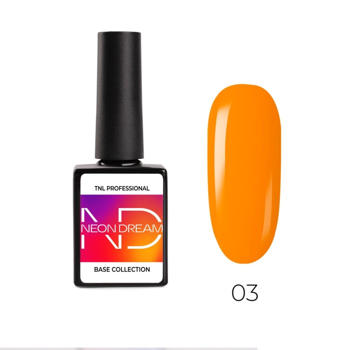 

Цветная база TNL Neon dream base, №03 апельсиновый мёд, 10 мл