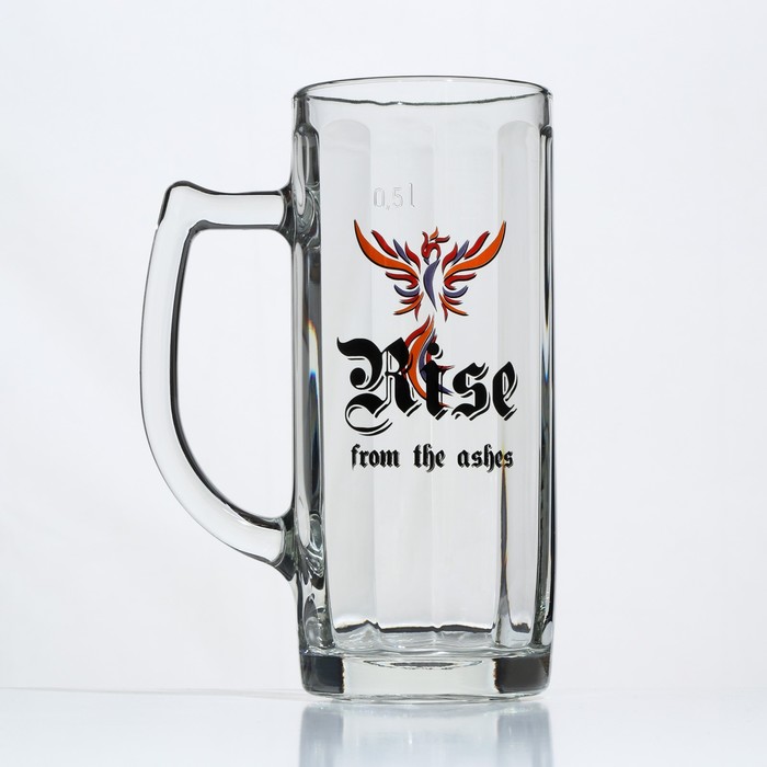 Кружка стеклянная для пива «Гамбург. Райз фром ашес», 500 мл, рисунок микс кружка для пива деликатес пинта 500 мл рисунок микс