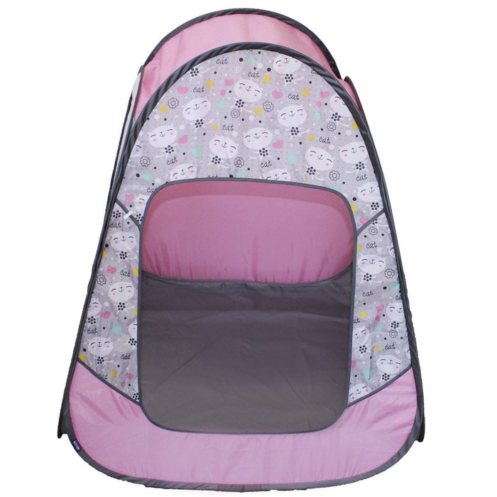 фото Палатка детская игровая «радужный домик» 80 × 55 × 40 см, принт «коты на сером» belon