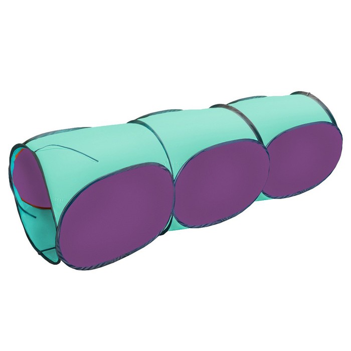 Тоннель, 3-секционный Belon familia, цвет фиолетовый+бирюза гамак для грызунов belon familia принт полосы акварель