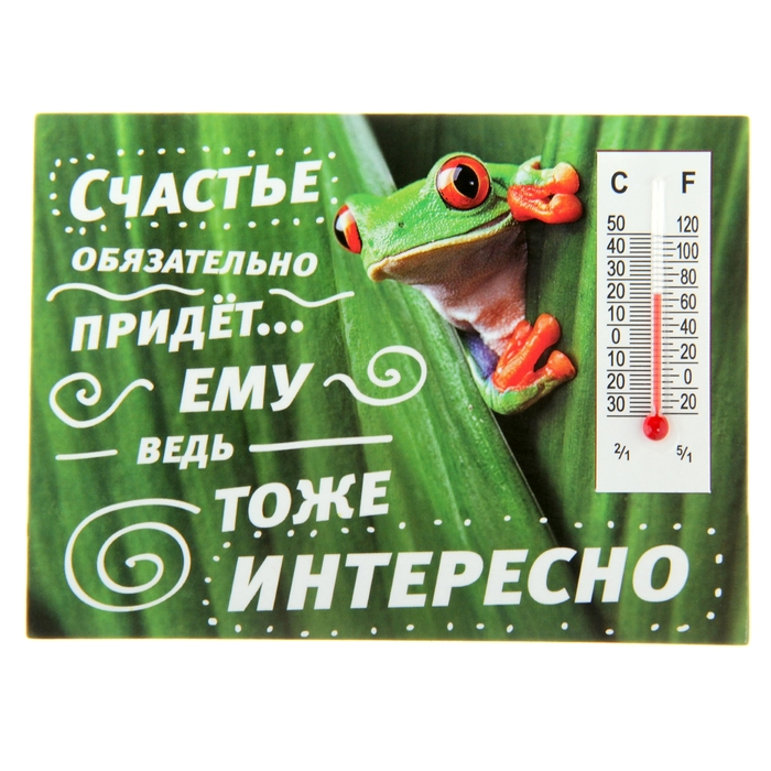 Магнит с термометром "Счастье обязательно придет"