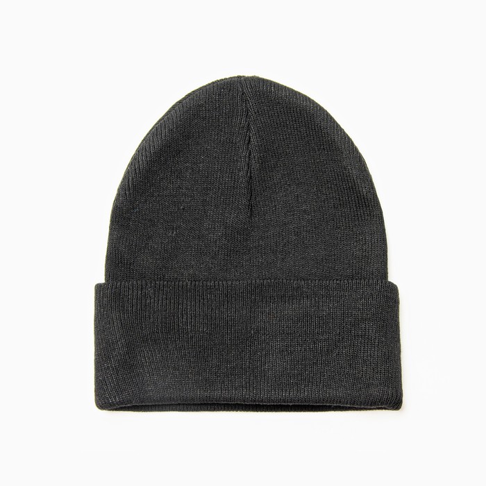 Шапка мужская двуслойная с отворотом one size, цвет чёрный шапка с отворотом herman edmond 051 размер one
