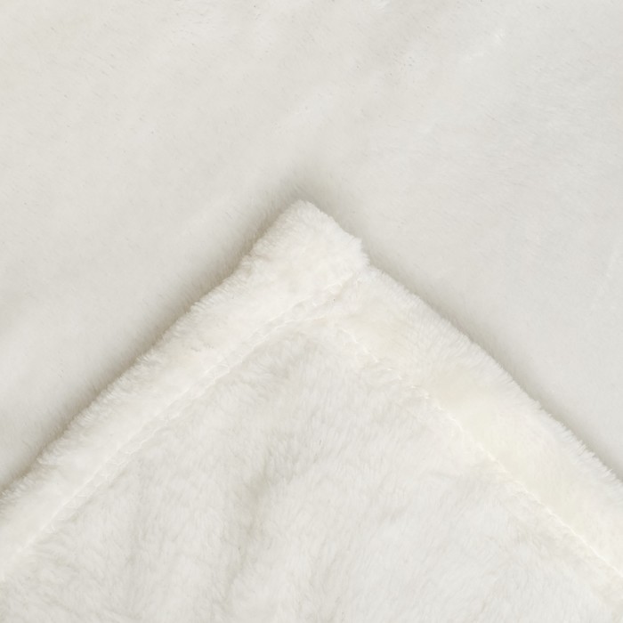 Плед "Этель корал" 2 сп Молочный 180*200 см, 100% п/э, корал-флис, 230 гр/м2