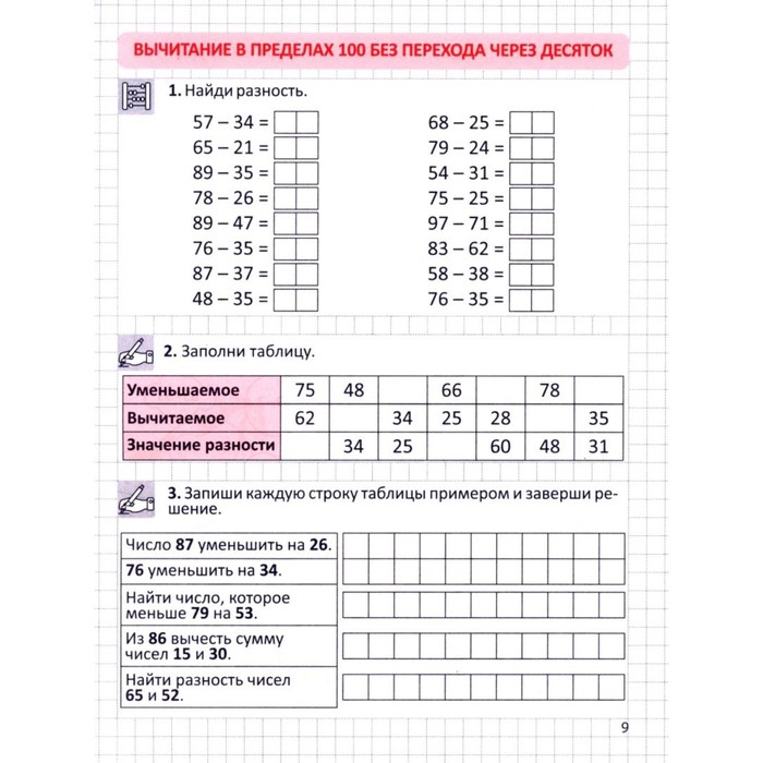 фото Тренажёр по устному счёту в пределах 100. 2 класс. сложение и вычитание без перехода через разряд. федоскина о. кузьма