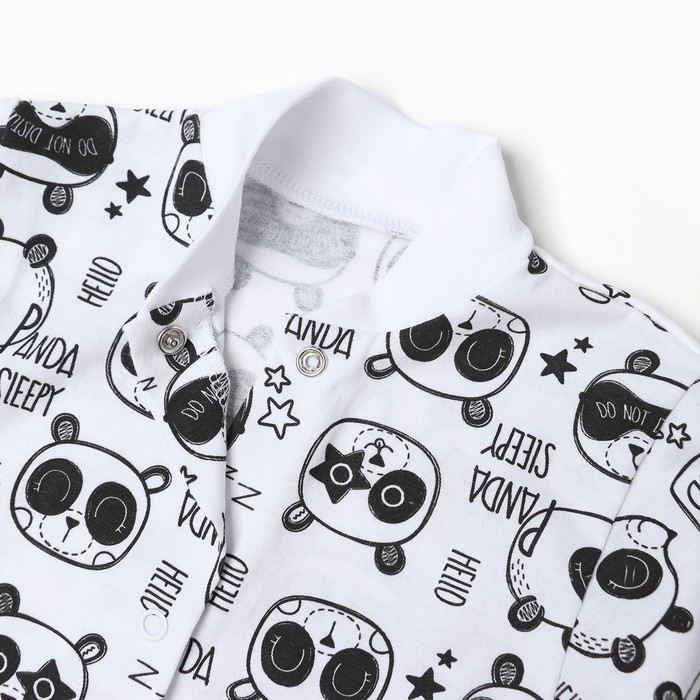 

Комплект (кофточка, штанишки), цвет белый/панды, рост 68 см