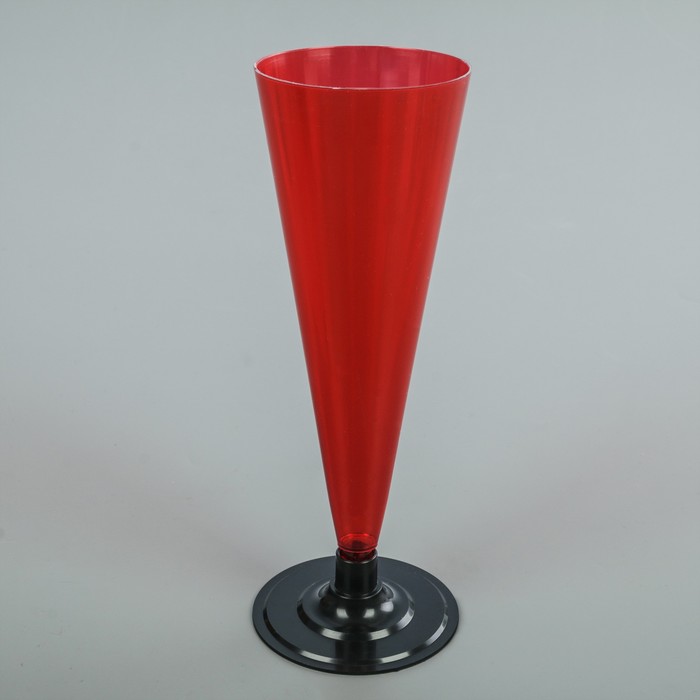 Набор фужеров для шампанского одноразовых 180 мл, 6 шт, цвет МИКС