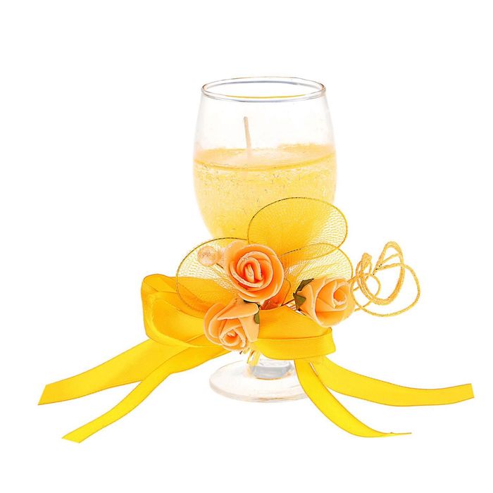 Свеча гелевая "Королевский цветок", цвет оранжевый