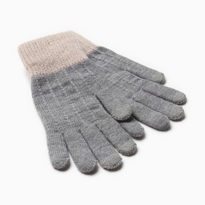 Перчатки MINAKU, размер 22 см, цвет серый