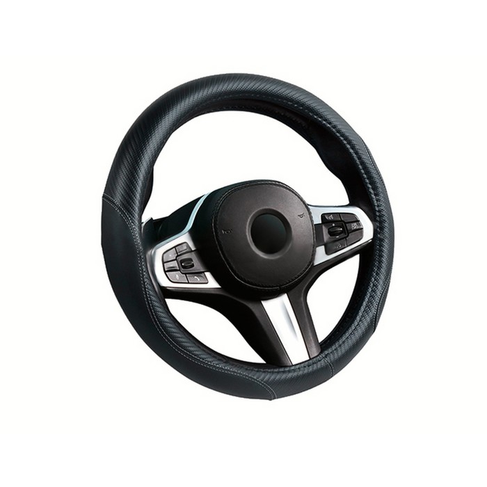 

Оплётка на руль CarFashion MAGNUM, размер M, цвет черный/черный/серый