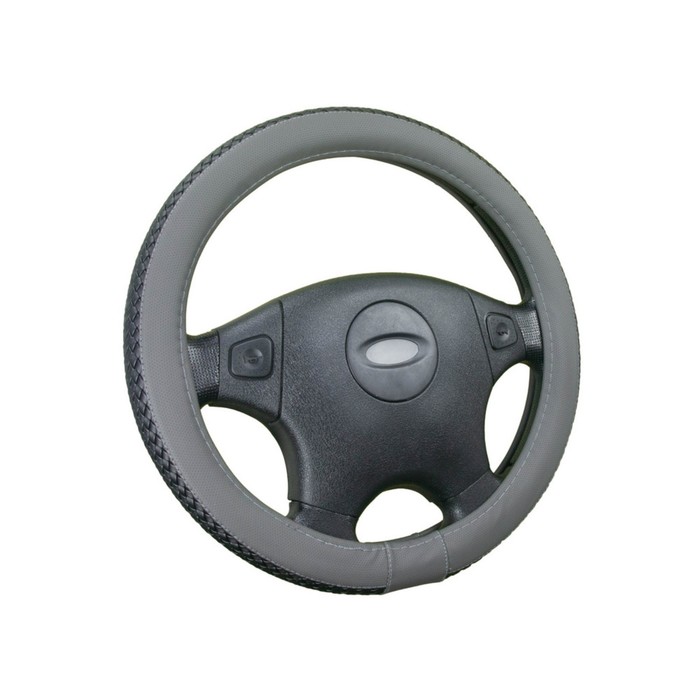 цена Оплётка на руль CarFashion BRAID, размер M, цвет черный/серый