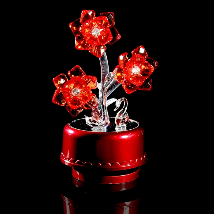 Сувенир световой "Лебеди у цветов" музыка, вращается, МИКС