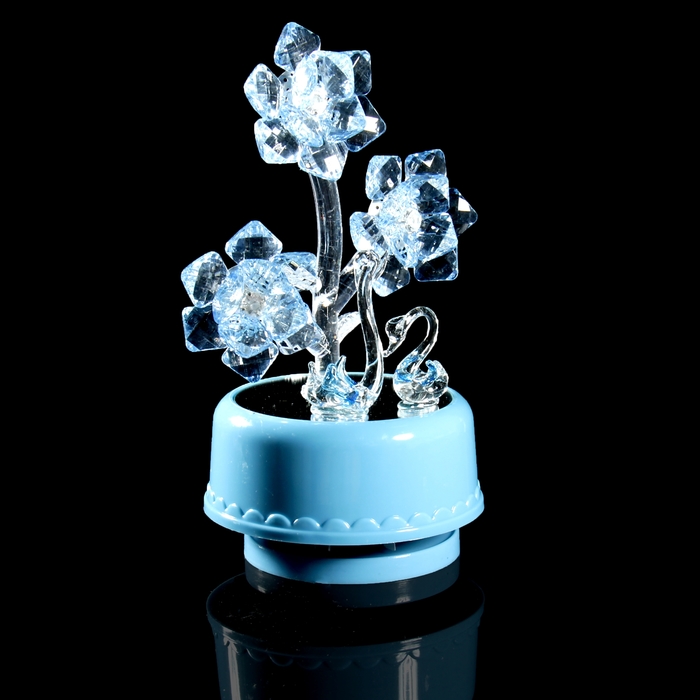 Сувенир световой "Лебеди у цветов" музыка, вращается, МИКС