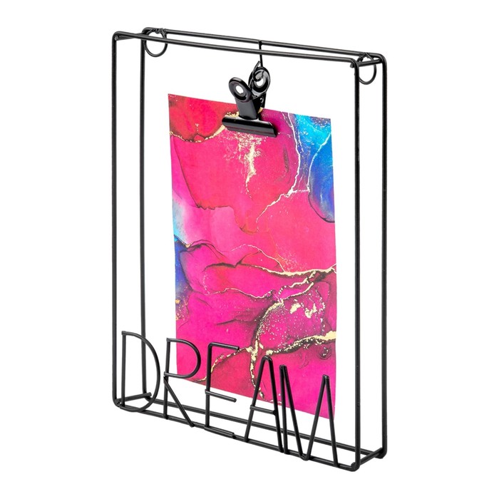 Металлическая фоторамка «Мечта», 18×3×23 см, цвет чёрный