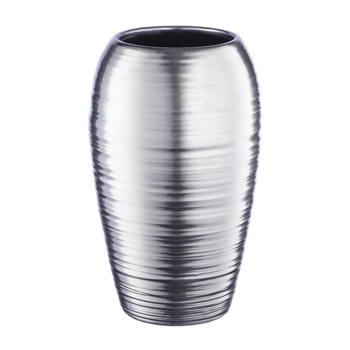 Декоративная ваза «Модерн», 15×15×25 см, цвет металлический