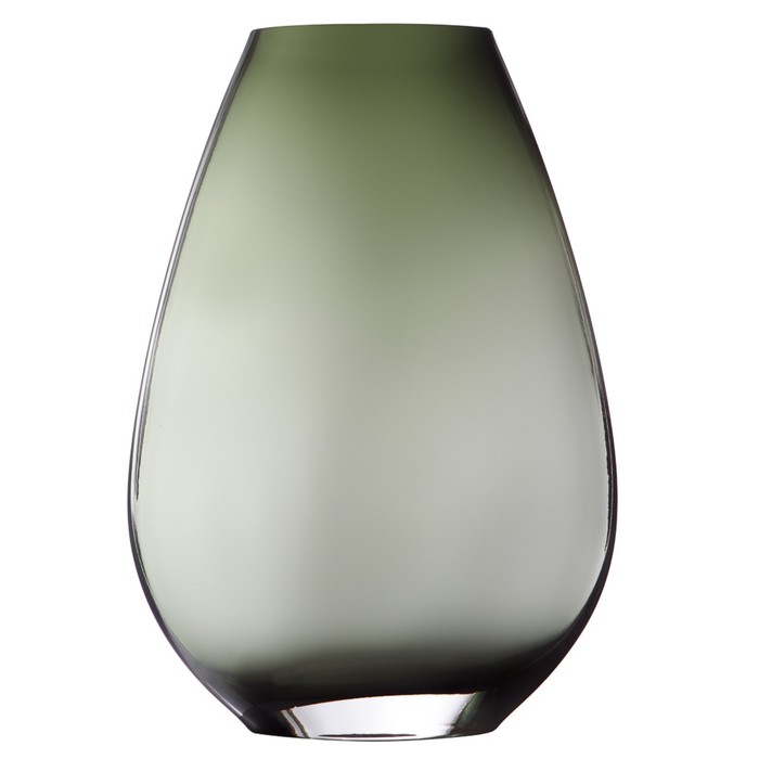 Декоративная ваза из дымчатого стекла, 17,3×9,4×25 см, цвет серый ваза декоративная вещицы из дымчатого стекла серый csa 4l