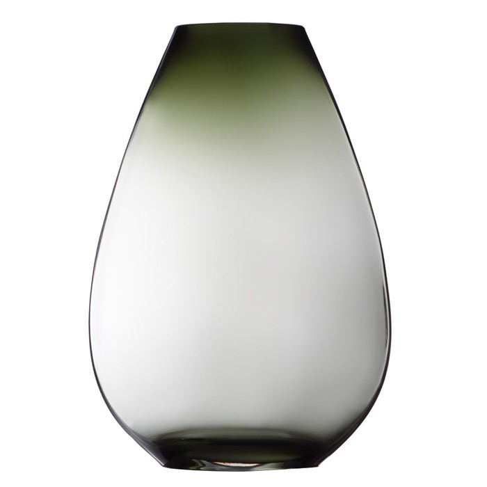 Декоративная ваза из дымчатого стекла, 20,7×12,4×30,5 см, цвет серый