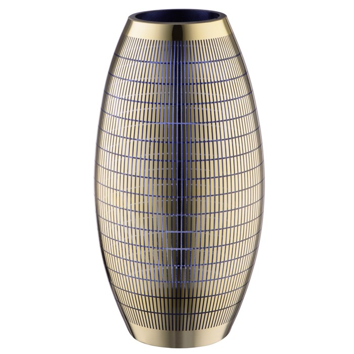 Декоративная ваза из стекла с золотым напылением, 15,5×15,5×30 см, цвет золотой ваза декоративная вещицы из стекла с cеребряным напылением 15х15х27 см серебристый csa 22